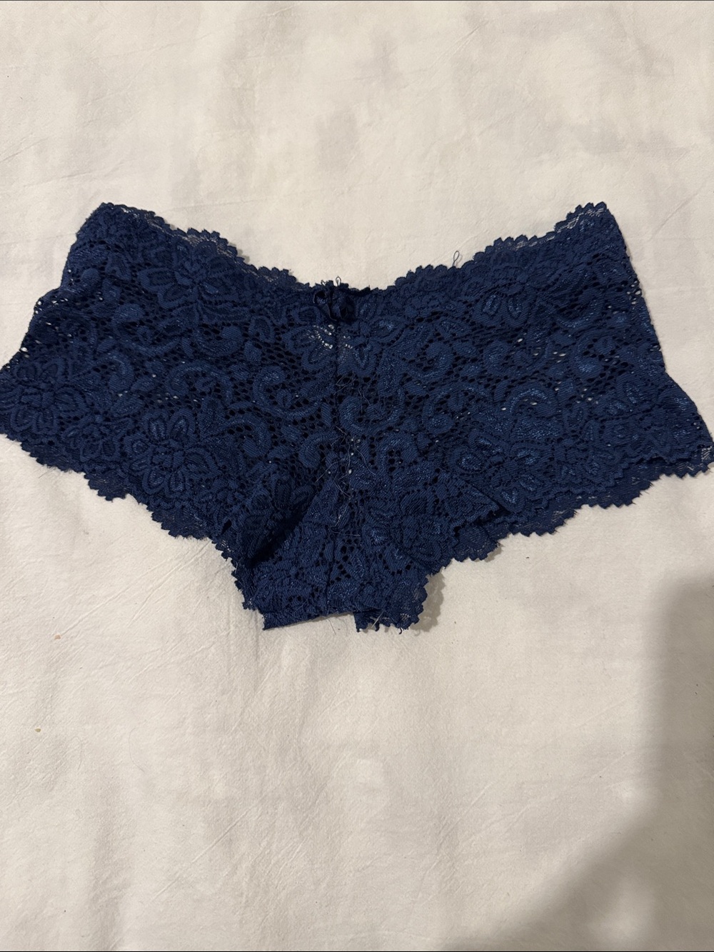 Lace Boyshort Panty in Deep Navy